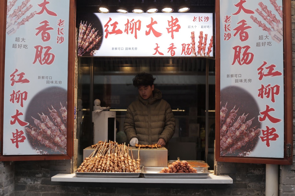 Chinees kebab, straateten