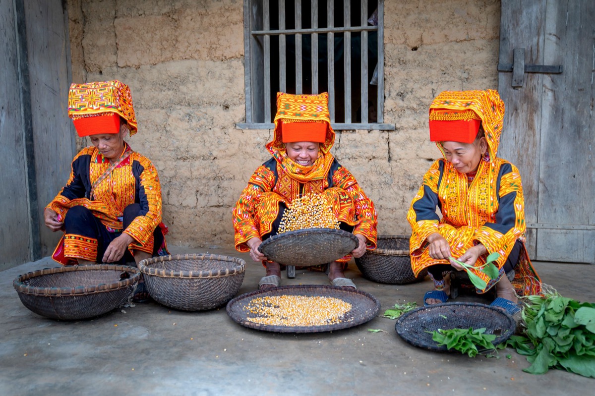ethnic minority dish preparation with unique ingredients and cooking methods