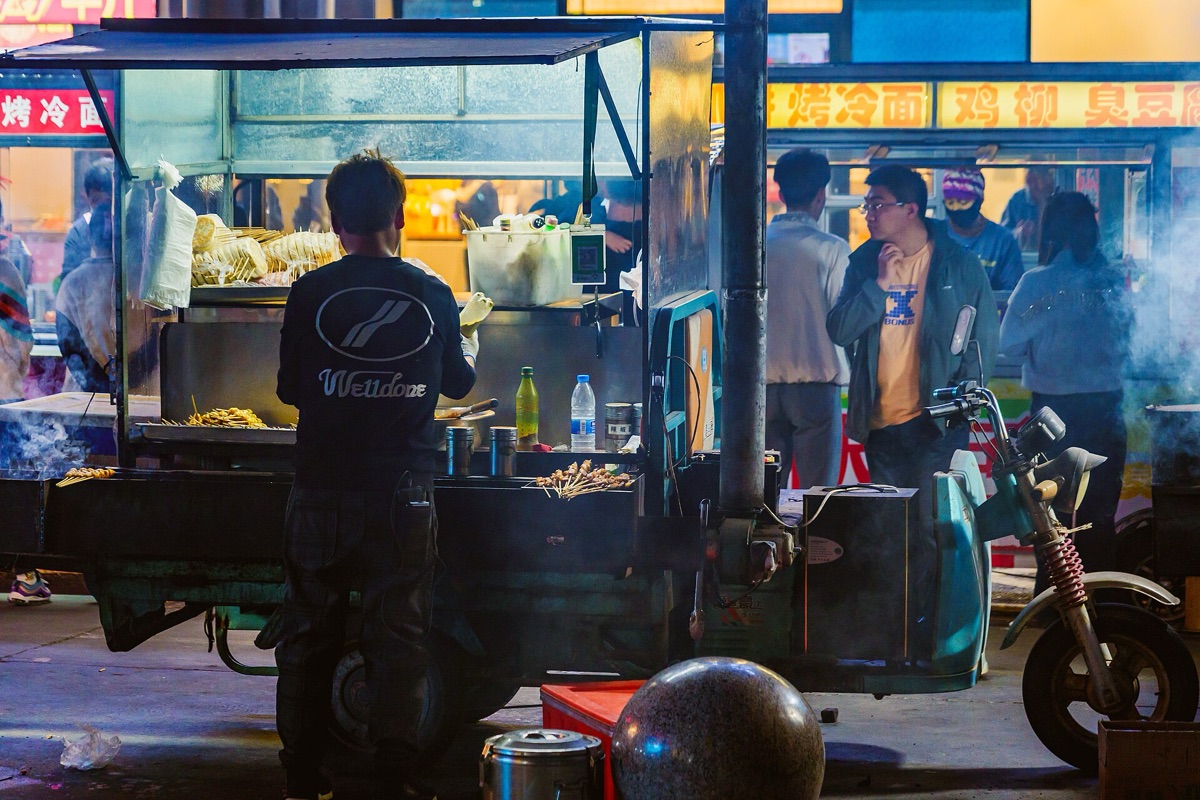vendedor de comida callejera china