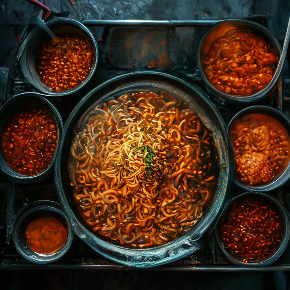 Un tteokbokki venduto in strada in Corea