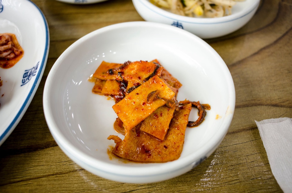 stinky tofu bowl with kimchi