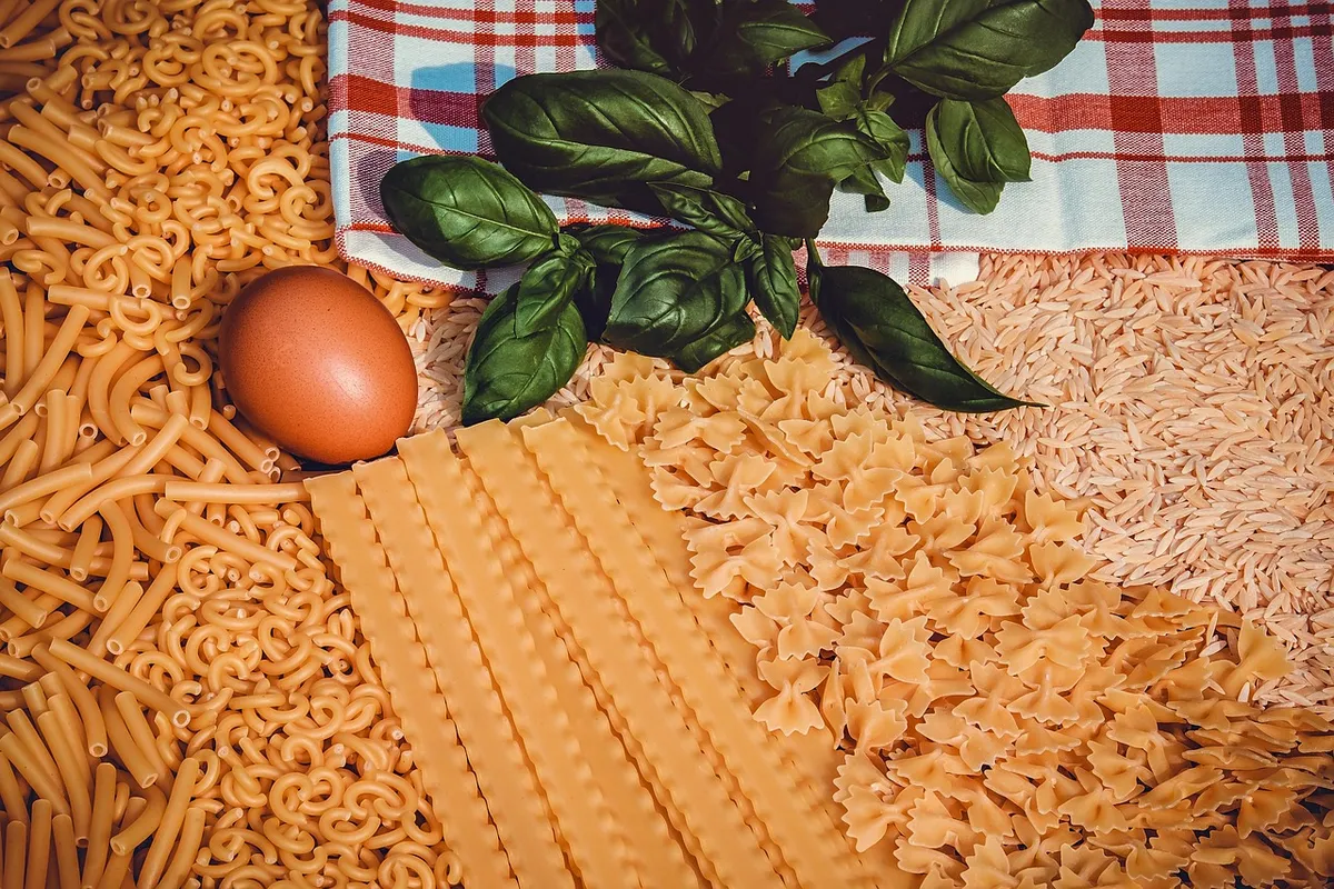pasta, italian cuisine, ingredients, macaroni, noodles, orzo, raw, mafaldine, farfalle, gobbetti, pasta, pasta, pasta, pasta, pasta